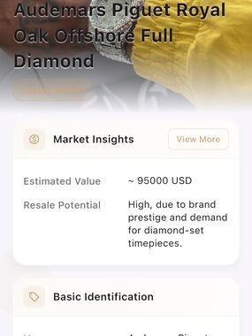 Lux Silver Diamond-Set Men's Bracelet Watch with Yellow Accent